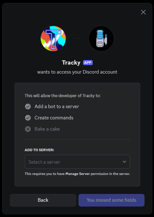 Select a server
